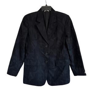 NWT MISSONI DONNA Black Cotton Jacquard Blazer Jacket IT 46 US 12